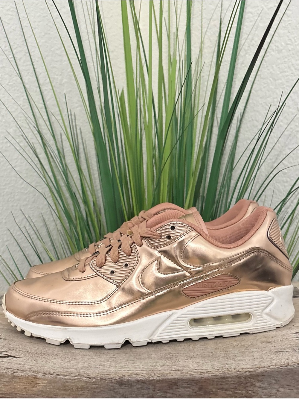 Nike Air Max 90 Metallic Rose Gold Sneakers